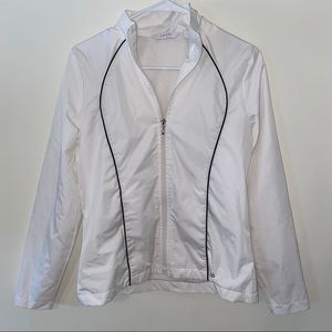 Womens's White Izod Zip Up Jacket